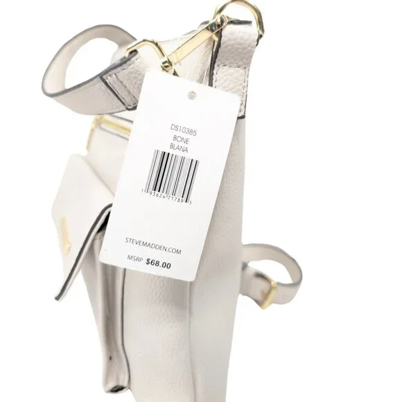 Steve Madden NWT 'Blana' Bone Off-White Crossbody Purse Faux Leather - Picture 10 of 10